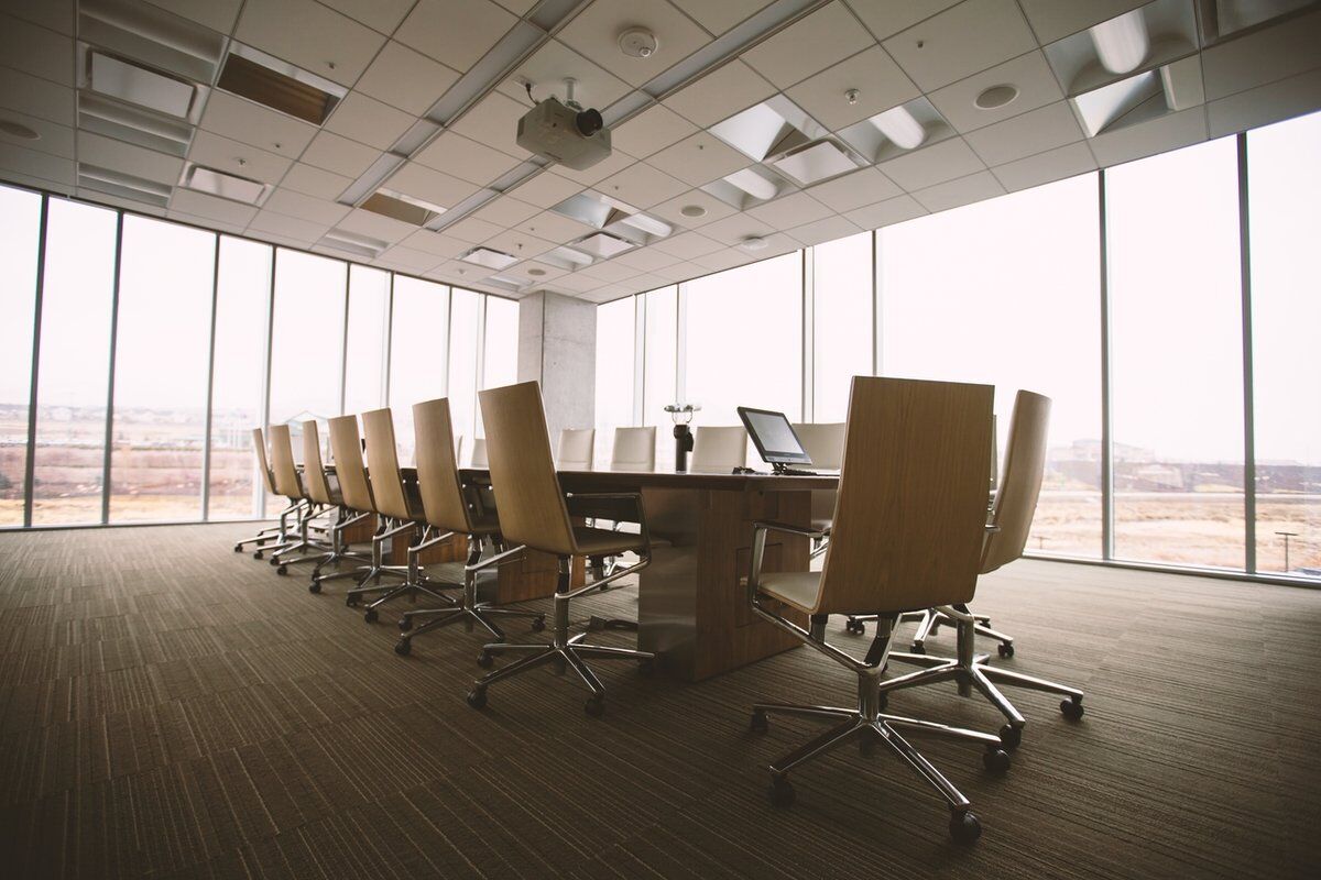 Minimalist boardroom. Original public domain image from Wikimedia Commons